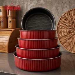 سيت تبسي فرن تروفال 5 قطع مستطيل Tabsi Pot set TRUEVAL