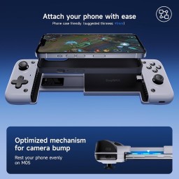 وحدة تحكم EasySMX M05 للألعاب على الهواتف الذكية (iPhone بمنفذ USB-C وAndroid)، مزودة بمشغلات بتقنية Hall واهتزاز متطور. EasySMX M05 Mobile Gaming Controller for iPhone  (USB-C) & Android,Phone Controller for Android with Hall Trigger