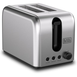 بلاك +ديكر SSET225-B5 محمصة خبز بشريحتين، قدرة 1050 واط – سلسلة الستانلس ستيل Black & Decker SSET225-B5 2 Slice Toaster, 1050W – Stainless Steel Series