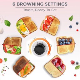 بلاك +ديكر SSET225-B5 محمصة خبز بشريحتين، قدرة 1050 واط – سلسلة الستانلس ستيل Black & Decker SSET225-B5 2 Slice Toaster, 1050W – Stainless Steel Series