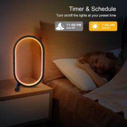 مصباح مكتبي ذكي حلقي تفاعلي RGBIC Hue لغرف القيمنق والسيت اب Desktop Atmosphere Lamp - Smart RGBIC Hue Ring Light (Powered by Tuya)