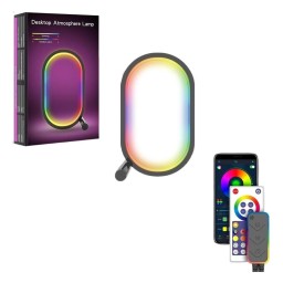 مصباح مكتبي ذكي حلقي تفاعلي RGBIC Hue لغرف القيمنق والسيت اب Desktop Atmosphere Lamp - Smart RGBIC Hue Ring Light (Powered by Tuya)