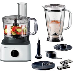 محضرة طعام براون بيور إيز 8 في 1 - 2.1 ليتر - 800 واط - FP0132 Braun PurEase Food Processor 8in1-FP0132