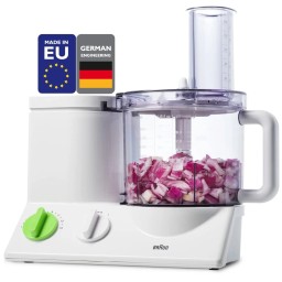 محضرة طعام براون تريبيوت كوليكشن - 2 ليتر - 600 واط - FP3020WH Braun Food Processor Tibute Collection 3205 FP3020WH