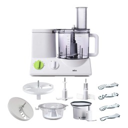 محضرة طعام براون تريبيوت كوليكشن - 2 ليتر - 600 واط - FP3020WH Braun Food Processor Tibute Collection 3205 FP3020WH