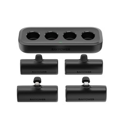 باقة RAVPower RP-PB1223 للشحن العائلي 4 باور بانك 5000mAh مع قاعدة شحن RAVPower RP-PB1223 Family Charging Combo 4 x 5000mAh Power Banks with Charging Station
