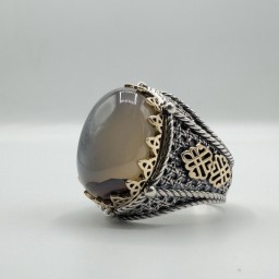 خاتم العقيق اليماني Andalusian Yemeni Agate Ring