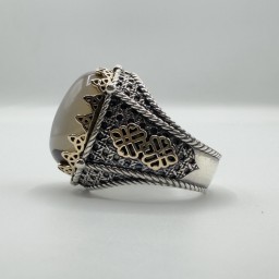 خاتم العقيق اليماني Andalusian Yemeni Agate Ring