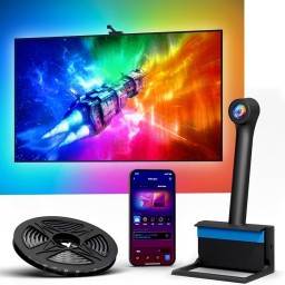 شريط إضاءة خلفية ذكي للتلفزيون مع كاميرا – يناسب 24 إلى 65 بوصة (3 متر) Smart TV LED Backlight Strip with Camera – Fits 24" to 65" TVs (3 Meters)