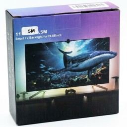 شريط إضاءة خلفية ذكي للتلفزيون مع كاميرا – يناسب 24 إلى 65 بوصة (5 متر) Smart TV LED Backlight Strip with Camera – Fits 24" to 65" TVs (5 Meters)