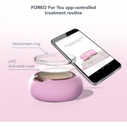 قناع FOREO UFO الذكي بتقنية LED والحرارة - لون وردي لؤلؤي FOREO UFO LED Thermo Activated Smart Mask - Pearl pink