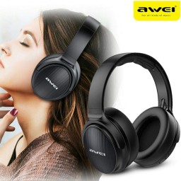 سماعة رأس Awei A780BL بلوتوث 5.0 لاسلكية/سلكية (ميكروفون، باس عميق، IPX5، مدخل 3.5 مم) - أسود Awei A780BL Bluetooth 5.0 Wireless/Wired On-Ear Headphones with Microphone, Deep Bass, IPX5, 3.5mm Jack - Black