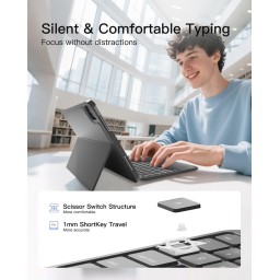 لوحة مفاتيح Inateck فائقة الخفة لجهاز iPad 11 pro Air A16 Inateck Ultralight Keyboard for iPad (A16) 11th/10th Gen 2022 (11/10.9 inch), Air 11" M4 2026/M3/M2, Air5/4th, Pro 11 4/3/2/1