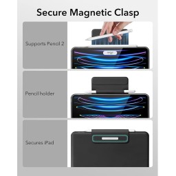 حافظة ESR مع لوحة مفاتيح لجهاز iPad (الجيل الحادي عشر والعاشر) - Magic Keyboard لجهاز iPad مقاس 10.9 بوصة ESR iPad 11th(A16, 2025)/10th Gen Case with Keyboard, Magic Keyboard for iPad 10.9", Case with Floating Cantilever Stand,