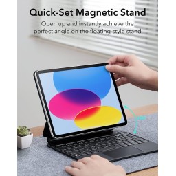 حافظة ESR مع لوحة مفاتيح لجهاز iPad (الجيل الحادي عشر والعاشر) - Magic Keyboard لجهاز iPad مقاس 10.9 بوصة ESR iPad 11th(A16, 2025)/10th Gen Case with Keyboard, Magic Keyboard for iPad 10.9", Case with Floating Cantilever Stand,