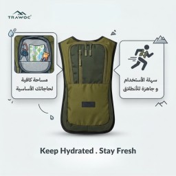 حقيبة الماء Hydro سعة 2 لتر ن ماركة TRAWOC Hydro 2L hydration pack from TRAWOC