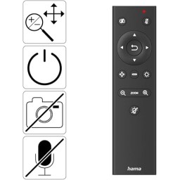 كاميرا ويب هاما C-850 برو بدقة QHD 2K مع إضاءة حلقة LED وريموت كنترول Hama C-850 Pro QHD 2K Webcam