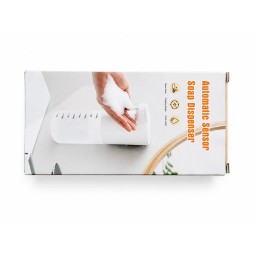 مجموعة  الحمام الذكي من بيت الرفاهية موزع صابون اوتماتيكي مع حساس سيفون ذكي . The Smart Bathroom Set from Bayt Al-Rafahiya: an automatic soap dispenser with a sensor and a smart flush system.