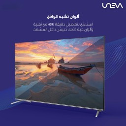 شاشة يونيفا حجم ULED 4K65 نظام كوكل المتطورة كلياً الاصدار الحديث TV Uneva 65 Inch New Item Full Option