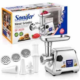 مثرامة لحم سونيفر Sonifer SF-5029 – 1500 واط – 3 أقراص فرم Sonifer SF-5029 Meat Grinder – 1500 Watts – 3 Grinding Discs