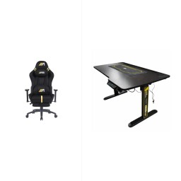 حصادة طاولات هيدروليكية من AG - 120 سم + كرسي ألعاب ايه جي هورايزون - اسود AG Table Reaper Hydraulic - 120cm + Gaming Chair AG Horizon - Black