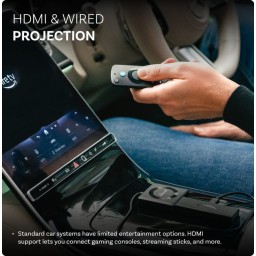 جهاز OTTOCAST Autocast Car TV Mate Pro TV Mate مزود بمخرج HDMI للتوصيل بأجهزة التلفزيون اللاسلكية. OTTOCAST Autocast Car TV Mate Pro TV Mate HDMI Output Connects to TV Sticks, Screen Casters, DVDs, etc., Wireless, CarPlay