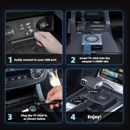 جهاز OTTOCAST Autocast Car TV Mate Pro TV Mate مزود بمخرج HDMI للتوصيل بأجهزة التلفزيون اللاسلكية. OTTOCAST Autocast Car TV Mate Pro TV Mate HDMI Output Connects to TV Sticks, Screen Casters, DVDs, etc., Wireless, CarPlay