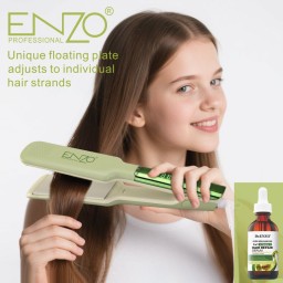 كاوية  الشعر من إنزو بتقنية الأفوكادو والتيتانيوم ENZO Professional Avocado Titanium Hair Straightener