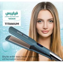 كاوية الشعر  بالتيتانيوم من إنزو ENZO Professional Titanium Hair Straightener