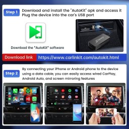 محول CarlinKit اللاسلكي لـ CarPlay و Android Auto عبر USB - CPC200-CCPA CarlinKit Wireless CarPlay & Android Auto USB Adapter - CPC200-CCPA