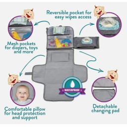 مفرش تغيير الحفاضات المحمولة حديثي الولادة Portable Diaper Changing Pad for Newborn Baby