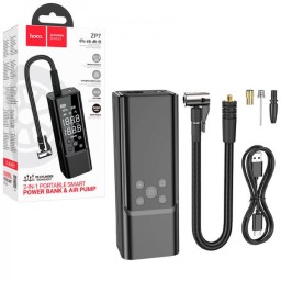 منفاخ هواء ذكي وباور بانك بسعة 5000mAh مع شاشة LED Hoco ZP7 Maddy