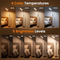 مصباح أرضي ذكي من نوع LED من شركة LASTAR LASTAR LED Floor Lamp