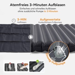 دوشك نفخ لمرتبة النوم المزدوجة للتخييم و سفر Hikenture Double Sleeping Pad
