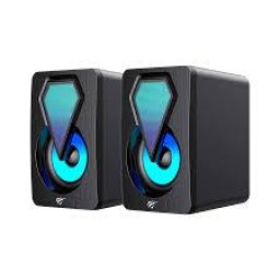 6366. هافت SK210mini PRO RGB مكبر صوت كمبيوتر ستيريو أسود 6366. Havit SK210mini PRO RGB Stereo Computer Speaker Black