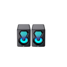 6366. هافت SK210mini PRO RGB مكبر صوت كمبيوتر ستيريو أسود 6366. Havit SK210mini PRO RGB Stereo Computer Speaker Black