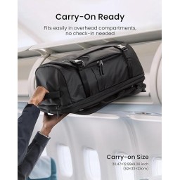 تومتوك - حقيبة ظهر لابتوب للسفر Navigator-T66 مقاس 17 انج وسعة 40 لتر - اسود Tomtoc Navigator-T66 Travel Laptop Backpack 17 Inch/40L Black