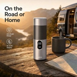 ماكينة موكا كهربائية ليبريسو موكا رايز بلمسة واحدة - فضي Lepresso MokaRise Electric Moka Maker with One-Touch Operation - Silver