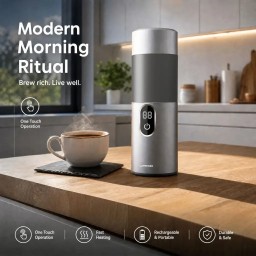 ماكينة موكا كهربائية ليبريسو موكا رايز بلمسة واحدة - فضي Lepresso MokaRise Electric Moka Maker with One-Touch Operation - Silver
