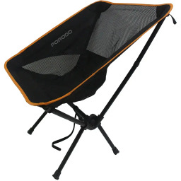 كرسي تخييم بورودو لايف ستايل شبكي قابل للطي مع حقيبة - أسود/برتقالي Porodo Lifestyle Multifoldable Camping Chair - Black