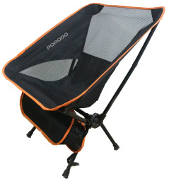 كرسي تخييم بورودو لايف ستايل شبكي قابل للطي مع حقيبة - أسود/برتقالي Porodo Lifestyle Multifoldable Camping Chair - Black
