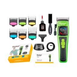 ماكينة الحلاقة بشاشة رقمية من كيمي Kemei Digital Hair Clipper