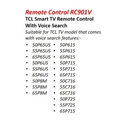 ريموت بديل مخصص لشاشات تي سي ال Remote Control For TCL TV