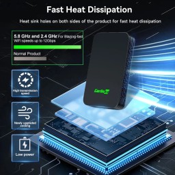 محول كاربليCarlinkit 2Air اللاسلكي لـ CarPlay و Android Auto Carlinkit 2Air Wireless CarPlay Android Auto Adapter