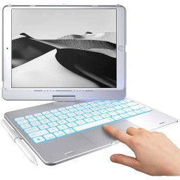 لوحة مفاتيح لاسلكية لجهاز iPad مقاس 10.2 بوصة / 10.5 بوصة – فضي Wireless Keyboard for iPad 10.2″ / 10.5″ – Silver