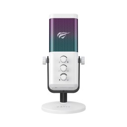 ميكروفون مباشر - أبيض Havit GK65 Live microphone-white