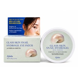 شرائح هيدروجيل للعين بمستخلص الحلزون لبشرة زجاجية - إسفوليو30 قطعة esfolio Glass Skin Snail Hydrogel Eye Patch 30pcs