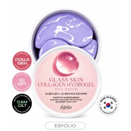 شرائح الكورية من إسفوليو للعين هيدروجل كولاجين للعين – 30 زوج Esfolio Glass Skin Collagen Hydrogel Eye Patch – 30 Pairs