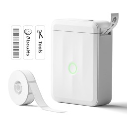 طابعة ليبل حرارية لاسلكية NIIMBOT D110 Compact Bluetooth Label Maker Machine with Tape - White Color NIIMBOT D110 Compact Bluetooth Label Maker Machine with Tape - White Color