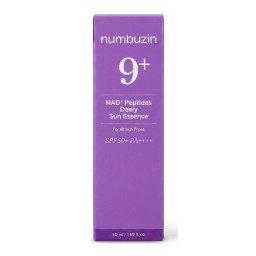 Numbuzin واقي شمس ومستحلب  بالببتيدات ومركب NAD+ للنضارة ومقاومة التجاعيد - 50 مل NUMBUZIN No.9 NAD+ 9 Peptides Dewy Sun Essence SPF50+ PA